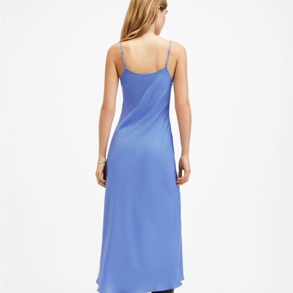 NWT ALLSAINTS Bryony V-Neck Midi Slip Dress Size 8 $169 - Picture 2 of 7